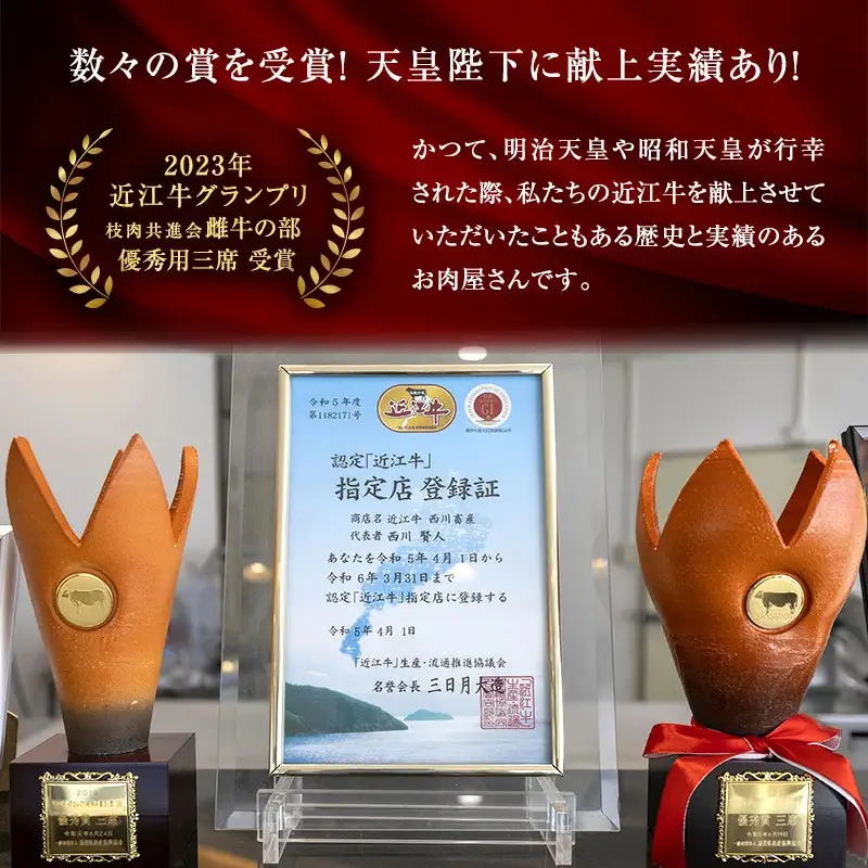 【数量限定】【近江牛 西川畜産】A5ランク雌牛　ヒレ1本分　約3kg ふるさと納税 ステーキ a5 お肉 牛肉 ブランド牛