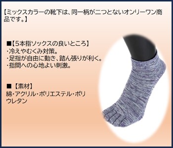 5本指ソックス・スニーカー「雅(MIYABI)」23-25cm(S) 3足セット [2852]