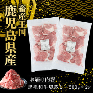 鹿児島県産　黒毛和牛切落し1kg_starzen-7304