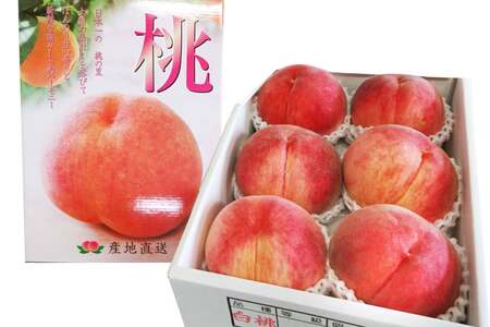 もも 山梨 5～6玉 約 2kg 【2026年発送】 《7月下旬～8月上旬出荷》 [フルーツランド平賀 山梨県 韮崎市 20742841]
