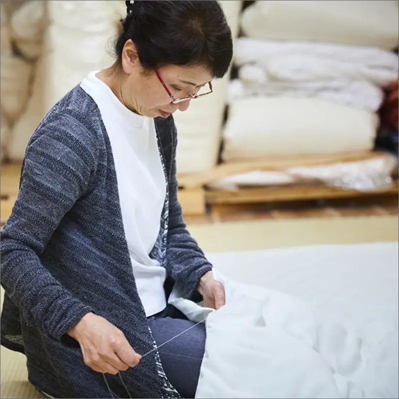 座布団【ドットグレー】木綿わた座布団