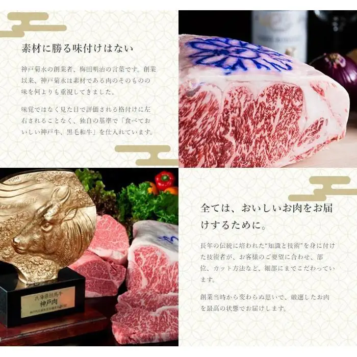 神戸の老舗精肉店が厳選！神戸ビーフ サーロインステーキ4枚