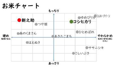 【令和7年産米】コシヒカリ 3.3kg・新之助 3.3kg 食べ比べセット 無洗米 （計 6.6kg） 重米セット [Y0085]