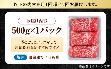 【12回定期便】佐賀県産 黒毛和牛 切り落とし 500g 牛肉切り落とし IAG064