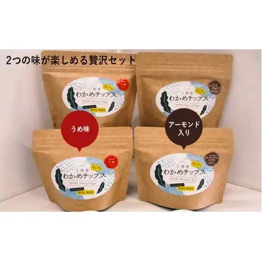三陸産 わかめチップス 2種4袋セット ヘルシー 間食 おつまみ おやつ お菓子 ヘルシー宮城県 石巻市