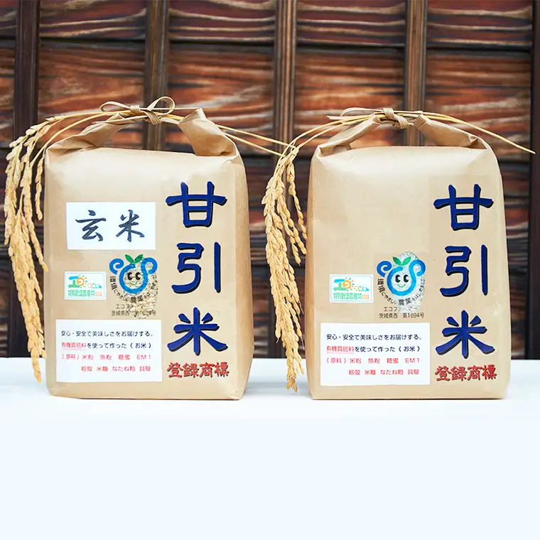 令和7年産 桜川市の 厳選 甘引米 コシヒカリ 食べ比べセット（玄米・精米） 特別栽培米 コシヒカリ こしひかり 玄米 精米 米 こめ コメ 有機肥料 桜川市産 茨城県 いばらき [BA002sa]