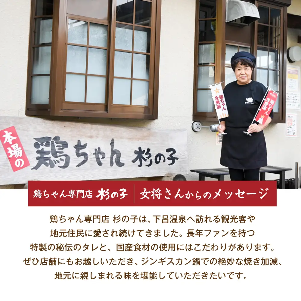 鶏ちゃん専門店「杉の子」味付き鶏ちゃん 250g×10袋【59-3】