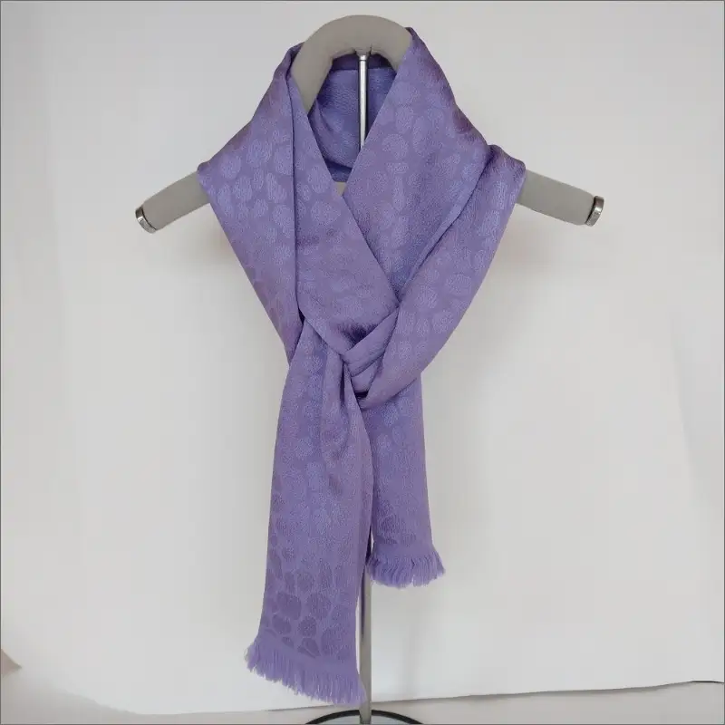 丹後ちりめんシルクストール・バイオレット｜絹ストール
