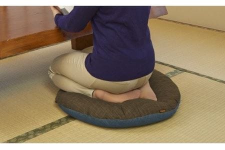 E-4 SUWARU（くるみ）・ふんわり円座（茶藍）セット