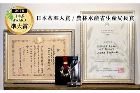 日本茶アワード受賞 玉緑茶「心茶 鬼木みどり」含む4本飲み比べセット【原田製茶】 [GA17] 