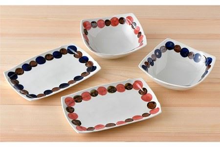 【波佐見焼】オリジナルセットアップ商品 どんぶり 角皿 食器 皿 【トーエー/協立陶器】 [NB75] 波佐見焼
