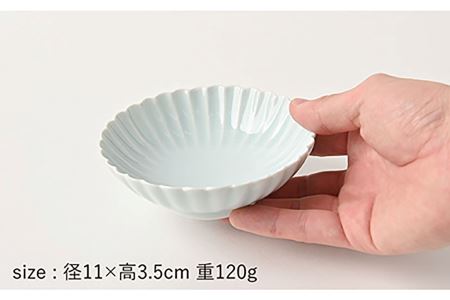 【陶器市特集】【波佐見焼】菊彫 青白釉 取鉢 (小) 小鉢 5個セット 食器 皿 【福田陶器店】 [PA219]  波佐見焼