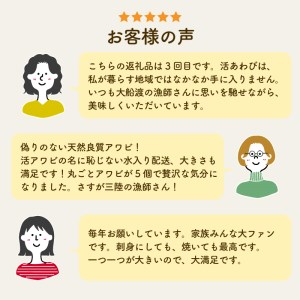 活あわび 特大サイズ 10個 約1.5kg 冷蔵 あわび