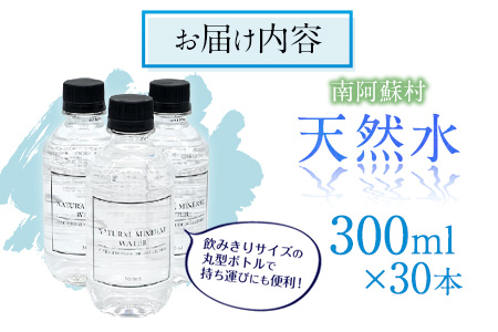 南阿蘇村 天然水 300mlボトル×30本  （スタイリッシュラベル）ハイコムウォーター