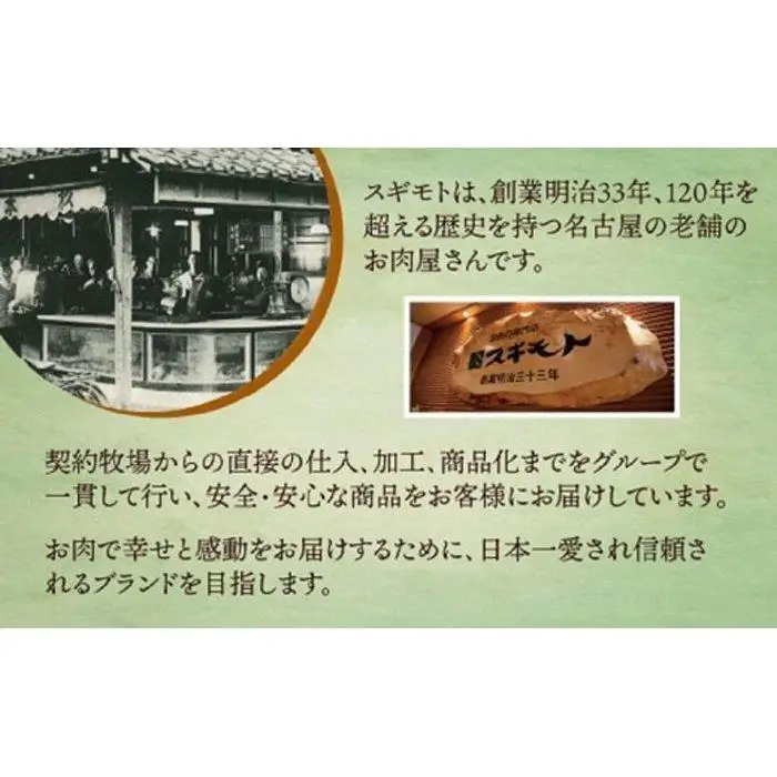 創業120余年　老舗精肉店　スギモト　国産　黒毛和牛入り生ハンバーグ（100g）×14枚