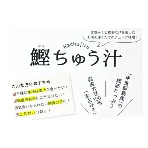 AD111＜浜口水産＞ 勝負汁（1食タイプの鰹ちゅう汁）10食分｜鰹 カツオ 宮古味噌 出汁 沖縄県 宮古島市 伊良部島 人気 おすすめ 味噌 送料無料