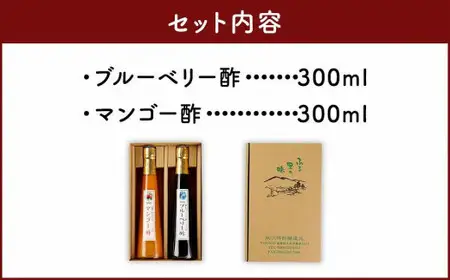 果物酢（マンゴー・ブルーベリー）セット【牛乳やソーダ割・ヨーグルトにかけて】　001-035