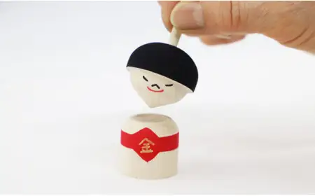 【五月人形・五月飾りに】こま人形・金太郎【独楽】　030-013
