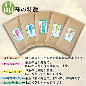 C-018 霧島茶　はやとかおり(詰合せ)品種めぐり茶セット、雅3本【マル竹園製茶】 