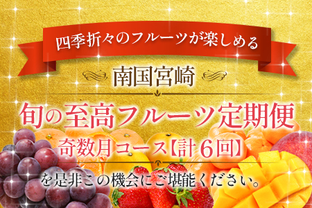 南国宮崎 旬の《至高》フルーツ定期便 奇数月コース（計6回）【F95-24】