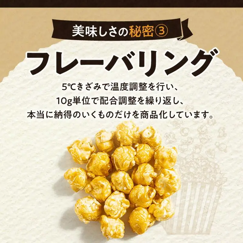 外はカリッ！中ふんわり！リッチポップコーン３種セット（瀬戸内レモン＆小豆島醤油＆瀬戸内塩キャラメル）