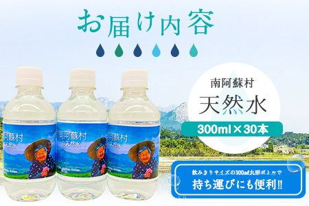 南阿蘇村 天然水 300mlボトル×30本（かなばあちゃんラベル）ハイコムウォーター 《30日以内に出荷予定(土日祝除く)》 熊本県南阿蘇村 天然水