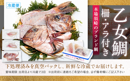 【 鯛 】 鯛フィーレ あら付き 2尾 約2kg