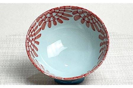 【波佐見焼】タコ唐草 夫婦 茶碗・ペア マグカップ・箸置き 青と赤 6個セット 食器 皿 【大新窯】 [DC84]  波佐見焼