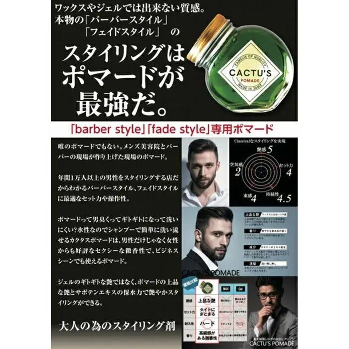 ＜大容量 180g＞美容師発案のCACTU’S POMADE（カクタスポマード）