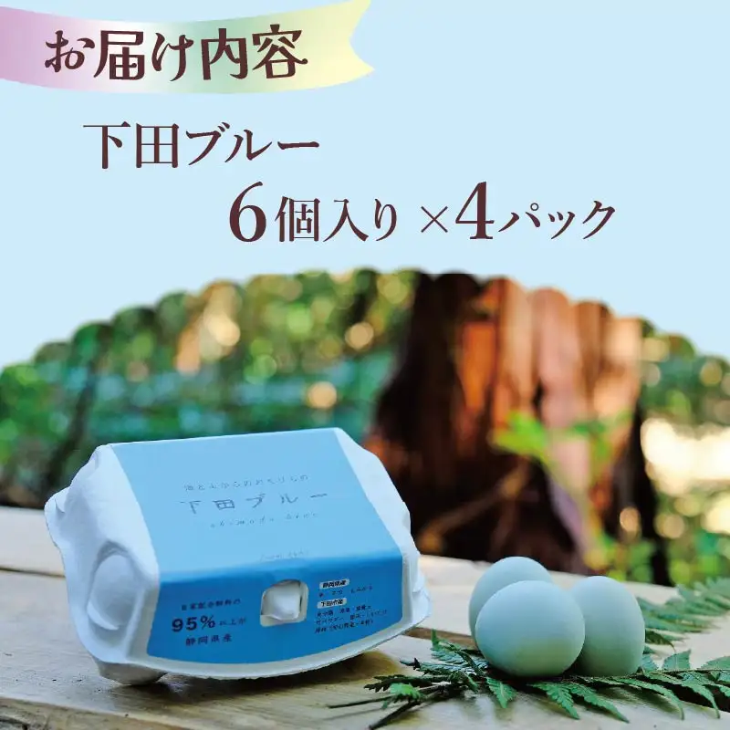 【farm1987】海と山からのおくりもの　下田ブルー(6個入り)4パック　[青い卵 アローカナ]