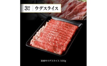 牛肉 【定期便】宮崎牛６ヶ月定期便Aスライスステーキ 焼肉