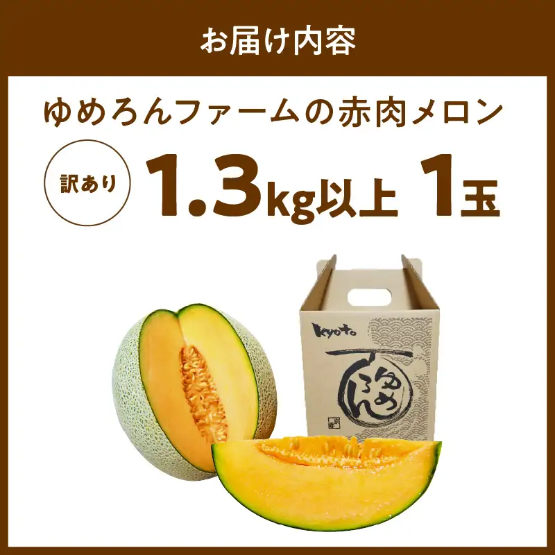 【数量限定100】ゆめろんファームの赤肉メロン（訳あり品）（2026年6月上旬～発送） 国産 ふるさと 納税 メロン 赤肉 1玉 ふるさと 納税 期間限定 ふるさと 納税 訳あり 規格外 フルーツ