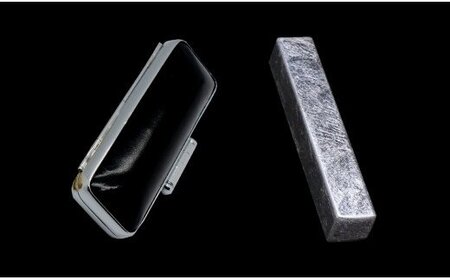 【甲州手彫印章　煌雅印】名刺印　象牙7.5mm角　（印材選択）[5839-1572] 金箔象牙・牛革黒ケース