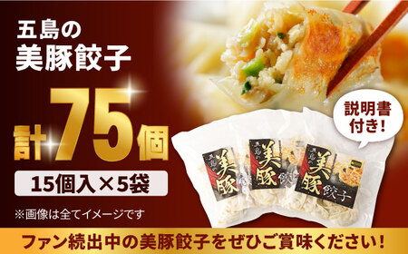 美豚餃子75個（15個×5袋） 五島市/長崎フードサービス[PEL003]餃子