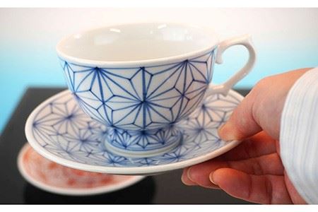 【波佐見焼】麻葉 ペア コーヒーカップ マグカップ スープマグ 陶器  食器 皿 【岩永製陶】 [ZD21] 波佐見焼