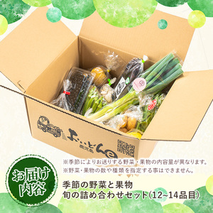 野菜と果物旬の詰め合わせ(12～14品目) 国産 九州産 鹿児島県産 野菜 やさい果物 くだもの フルーツ デザート 詰め合わせ お楽しみ セット 旬【鹿児島県経済農業協同組合連合会】_y358