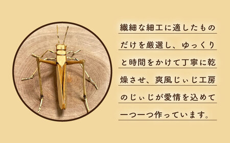 爽風じぃじ 工房 の 手作り 竹細工　バッタ【爽風農園】【いとしまごころ】[AIZ003]