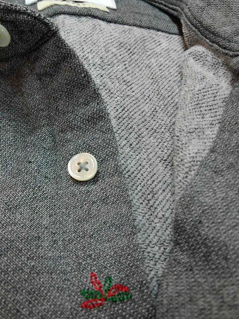 今治　バックパイルシャツ　グレー　【L】