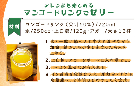 あふれる果実感！マンゴードリンク12本セット(各720ml)_K021-019