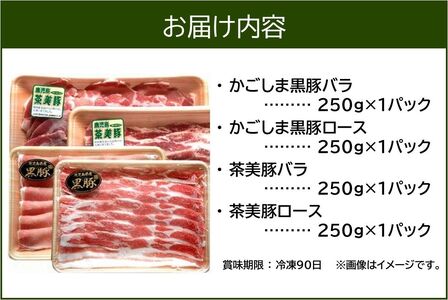 かごしま黒豚・茶美豚のしゃぶしゃぶ食べ比べセット【配送不可地域：離島】【1185975】
