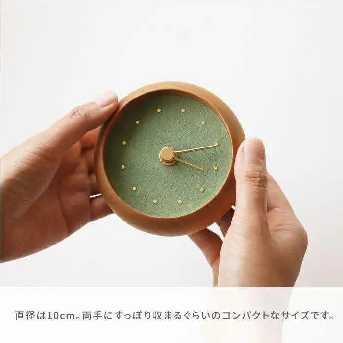 はなもっこ 置時計 岩椿　ブラウン