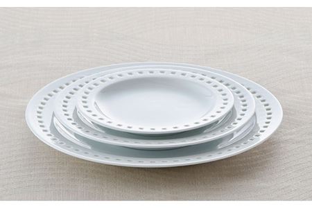 【波佐見焼】水晶ロイヤルスクエア リム プレート 3枚セット 食器 皿 【丹心窯】 [AB36]  波佐見焼