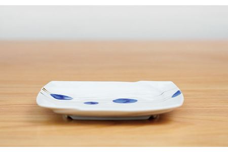 【波佐見焼】シャボンライン トリオ 角皿 小皿 食器 皿 【団陶器】 [PB85] 波佐見焼