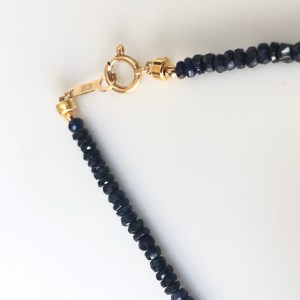 K18サファイア２連ネックレス　２WAYデザイン 　グラデーションカラー　YF-0４