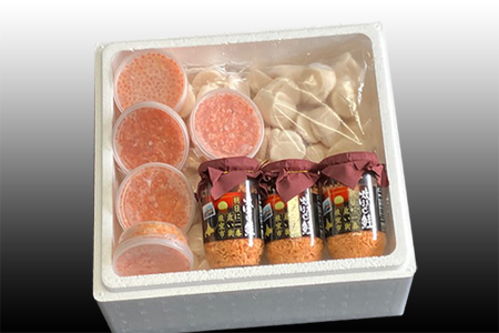 ほたて貝柱500g×5P、いくら醤油漬け100g×5P、鮭フレーク150g×3瓶 E-30004