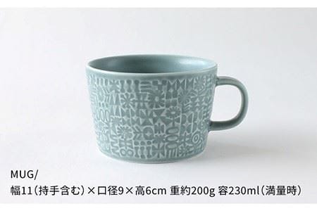 【波佐見焼】PATTERNEDシリーズ squall gray 4点セット 食器 皿 【BIRDS’ WORDS】 [CF016] 波佐見焼