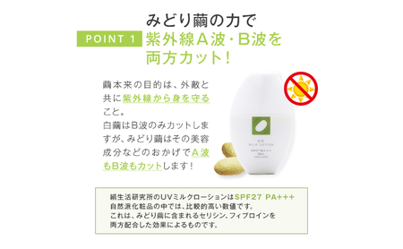 《絹生活研究所》UVミルクローション 30ml（SPF27 PA+++） 美容 日焼け止め 