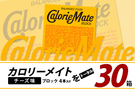 【大塚製薬】カロリーメイト ブロック 【チーズ味】4本入り×30箱［徳島 那賀 カロリーメイト チーズ ビタミン ミネラル たんぱく質 脂質 糖質 5大栄養素 バランス栄養食 栄養補給 仕事 勉強 スポーツ 防災 災害 地震 非常食 常備食 備蓄 受験 受験応援 新生活 大塚製薬］【AA-1-2】