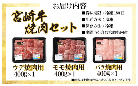 宮崎牛焼肉セット 計1.2kg_K030-001