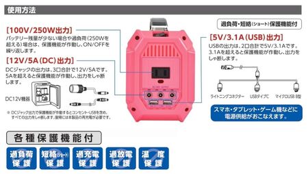 ポータブル電源ピンバン [0925]